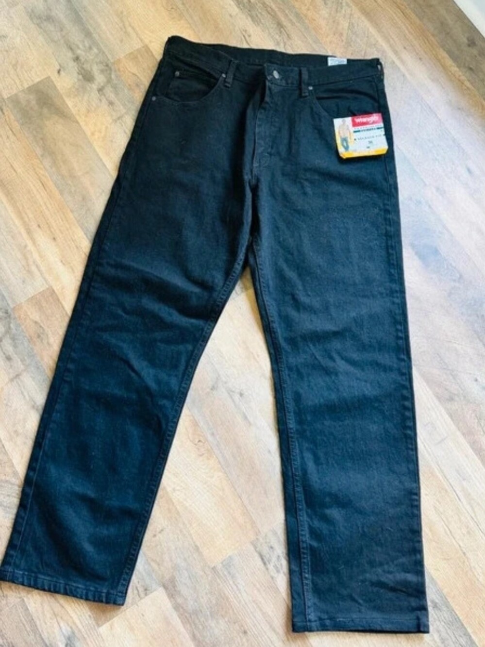 NWT Wrangler Five Star Heritage Relaxed Fit Black Jeans Men's 34x30
